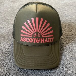 Ascot & Hart Olive Green Trucker Hat